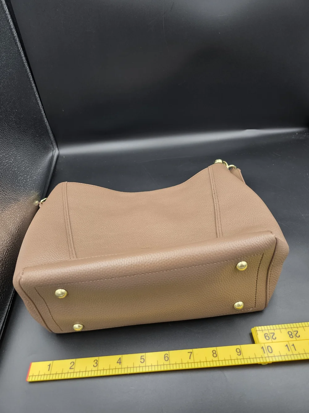 Pebbled Leather Hobo Bag in Taupe - Classic Everyday Carry